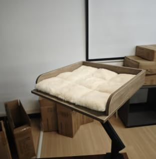PAWZ Road Katzenbett für Schreibtisch, Holz-Katzenbett für drinnen, Katzenkorb, 360° drehbar & höhenverstellbar, Katzen Hängematte für Kratzen, unterstützt bis zu 23kg, Grau PAWZ Road Katzenbett für Schreibtisch, Holz-Katzenbett für drinnen, Katzenkorb, 360° drehbar & höhenverstellbar, Katzen Hängematte für Kratzen, unterstützt bis zu 23kg, Grau von PAWZ Road