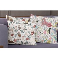 Frettchenliebhaber Basic Kissen, Frühlingsblumen Und Frettchen, Weihnachts Frettchen Frettchen Weihnachtsgeschenk von PAWsoMania