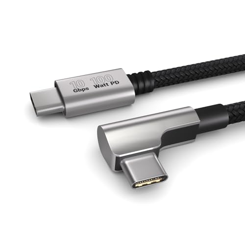 0,5m USB C auf USB C Kabel, 100W Power Delivery 20V/5A PD 3.0 Schnellladekabel, 10 Gbps - USB 3.2 Gen2x1 Highspeed Datenkabel, eleganter Winkelstecker, schwarz 0,5m USB C auf USB C Kabel, 100W Power Delivery 20V/5A PD 3.0 Schnellladekabel, 10 Gbps - USB 3.2 Gen2x1 Highspeed Datenkabel, eleganter Winkelstecker, schwarz von PAXO