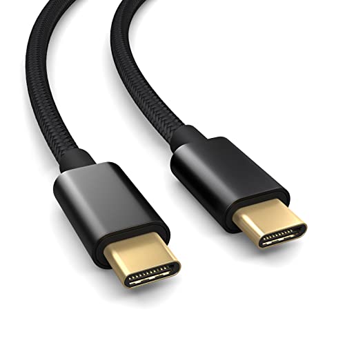 PAXO USB C auf USB C Kabel 0,3m, 10 Gbit/s (1,25 GByte/s), USB 3.2 Gen2 (3.0, 3.1), USB Typ C Ladekabel und Datenkabel, schwarz von PAXO