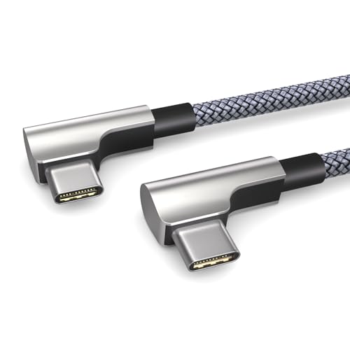 PAXO 0,2m Ladekabel, 3A, USB C auf USB C Kabel, USB 2.0, elegante Winkelstecker, besonders flexibler Stoffmantel in Silber PAXO 0,2m Ladekabel, 3A, USB C auf USB C Kabel, USB 2.0, elegante Winkelstecker, besonders flexibler Stoffmantel in Silber von PAXO