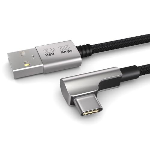 PAXO 0,5m Ladekabel, 3A, USB A auf USB C Kabel, AM-CM, USB 2.0, elegante Winkelstecker, besonders flexibler Stoffmantel in schwarz PAXO 0,5m Ladekabel, 3A, USB A auf USB C Kabel, AM-CM, USB 2.0, elegante Winkelstecker, besonders flexibler Stoffmantel in schwarz von PAXO