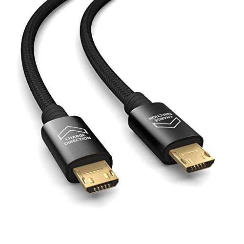 PAXO 1m OTG USB Verbindungskabel, MICRO-USB auf MICRO-USB Kabel, Datenkabel, Ladekabel, USB 2.0, schwarz von PAXO