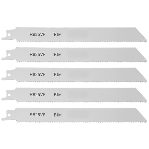 PAYA Säbelsägeblätter Sägeblatt 5 Stk. Säbelsägeblatter Set E-cut Zubehör aus Bi-Metall zum Schneiden von Mitteldicke bis dicke Bleche(2-12mm) Massive Rohre/Profile (Ø 10-150mm) Müheloser R825VF von PAYA TOOLS
