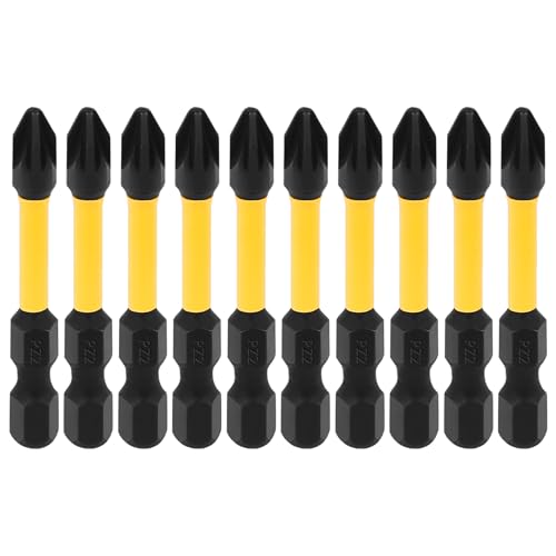PAYA TOOLS Schraubendreher Bits Set 10 Stück 50mm Bit-Sortiment Bohrschrauber Starke Magnetische Bithalter mit Aufbewahrungskoffer PZ2 von PAYA TOOLS