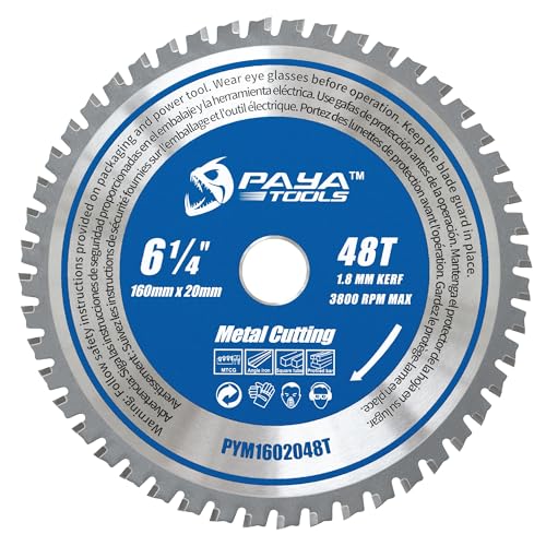 PAYA TCT Kreissägeblatt Metallkreissägeblatt Ø 160 mm x 20 mm 48 Zähne - HSS-Kreissägeblatt Hochleistungs-Stahlkreissägeblatt für Stahlblechen, Rohren und Metallverbundstoffen PYM1602048T von PAYA TOOLS