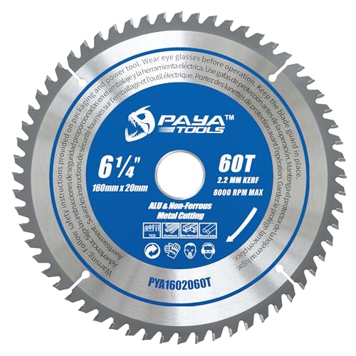 PAYA TCT Kreissägeblatt Metallkreissägeblatt Ø 160 mm x 20 mm 60 Zähne Aluminium Kreissägeblatt für präzise Schnitte in Alublechen, Profilen und Verbundmaterialien PYA1602060T PAYA TCT Kreissägeblatt Metallkreissägeblatt Ø 160 mm x 20 mm 60 Zähne Aluminium Kreissägeblatt für präzise Schnitte in Alublechen, Profilen und Verbundmaterialien PYA1602060T von PAYA TOOLS