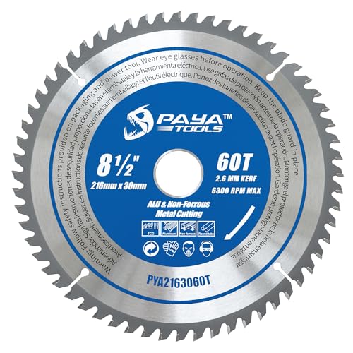 PAYA TCT Kreissägeblatt Metallkreissägeblatt Ø 216 mm x 30 mm 60 Zähne Aluminium Kreissägeblatt für präzise Schnitte in Alublechen, Profilen und Verbundmaterialien PYA2163060T PAYA TCT Kreissägeblatt Metallkreissägeblatt Ø 216 mm x 30 mm 60 Zähne Aluminium Kreissägeblatt für präzise Schnitte in Alublechen, Profilen und Verbundmaterialien PYA2163060T von PAYA TOOLS