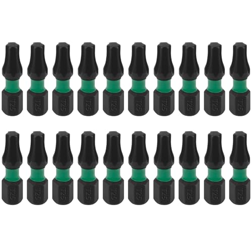 PAYA TOOLS Schraubendreher Bits Set T25 20 Stück 25mm manipulationssicherer Torx Schlagschrauber Bit Satz Sechskant-Schaft S2 Stahl Mini-Stern-Bit-Satz mit Aufbewahrungsbox T25-25mm von PAYA TOOLS