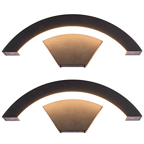 PAZWAHF LED Aluminium wasserdichte Wandleuchte, Innen- und Außenleuchte 18W 1500 Lumen 3000K 6000K Außenwandleuchte IP65 wasserdicht für Flur Treppen Gärten von PAZWAHF