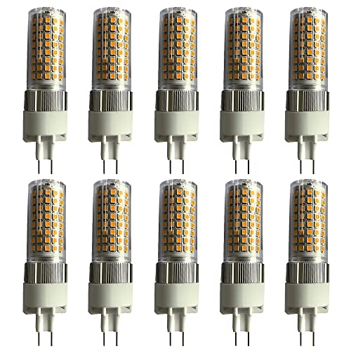 PAZWAHF LED-Keramik-G8,5-Glühbirnen, Maisbirnen mit Doppelstiftsockel, 12 Watt, 1200 lm, 3000 K, 4000 K, 6000 K, Konstantstrom, kein Flackern, nicht dimmbar, AC 100 V ~ 277 V (10er-Pack) von PAZWAHF