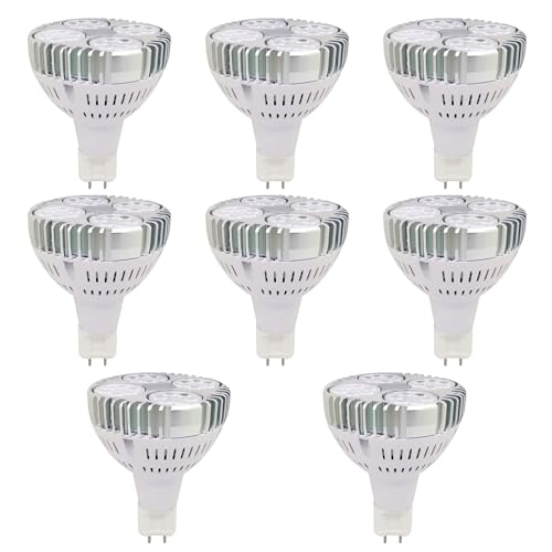 PAZWAHF PAR30-LED-Glühbirne, G12-Sockel, 30 Watt, 3000 Lumen, PAR30-Strahler, integrierter Kühlventilator, 36-Grad-Abstrahlwinkel (entspricht 100 Watt Halogen), Nicht dimmbar (8 Stück) von PAZWAHF