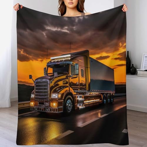 PAZZK LKW Kuscheldecke Flauschig & Super Weich - Hochwertige Flannel Fleecedecke Auch Als Wohndecke, Tagesdecke, Sofadecke & Wohnzimmer Geeignet - Überwurf Decke Sofa & Couch,（150×200cm） von PAZZK