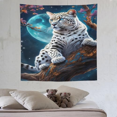 PAZZK Leopard Tapisserie, Wandteppich Wandtuch Aus Polyester, Wanddekoration Für Schlafzimmer Wohnzimmer, 150×150cm PAZZK Leopard Tapisserie, Wandteppich Wandtuch Aus Polyester, Wanddekoration Für Schlafzimmer Wohnzimmer, 150×150cm von PAZZK
