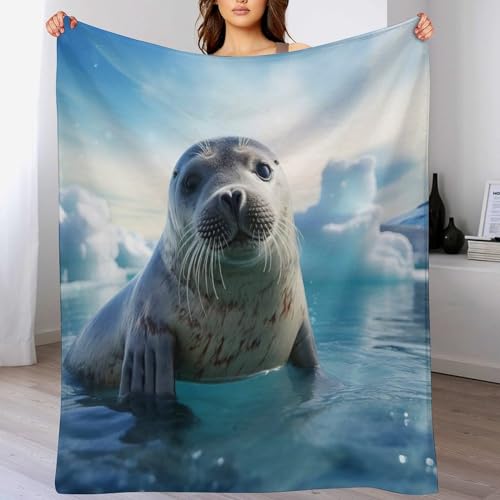 Robbe Decke Flannel Decke Warm Wohndecke Weiche & Flauschige Fleecedecke Als Sofaüberwurf Sofadecke Couchdecke Tagesdecke Für Bett&Sofa（150×200cm） von PAZZK