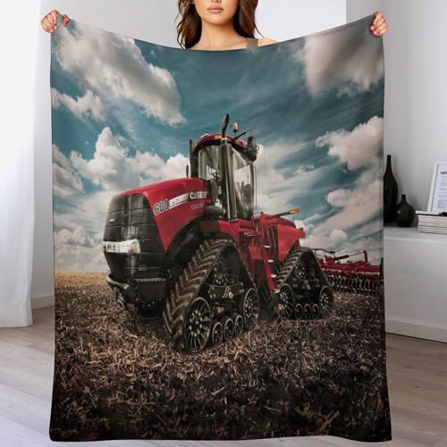 Traktor Wolldecke Wohndecke Warm & Kuschelig Waschbar, Überwurf Ideal Für Draußen, Camping, Couch, Bett, Reisen – Superweiche Wolldecke（180×200cm） von PAZZK