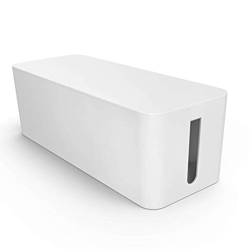 Kabelbox groß weiß I Kabelorganisation zum Verstecken von Kabelsalat und Steckdosenleisten I Schutz für Kinder und Haustiere, Schreibtisch-Organizer I Kunststoffbox Kabel-Box I weiß Kabelbox groß weiß I Kabelorganisation zum Verstecken von Kabelsalat und Steckdosenleisten I Schutz für Kinder und Haustiere, Schreibtisch-Organizer I Kunststoffbox Kabel-Box I weiß von PAZZiMO