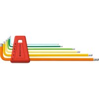PB Swiss Tools Sechskant-Winkelschraubendreher-Satz, lang, pulverbeschichtet, 6-teilig von PB Swiss Tools
