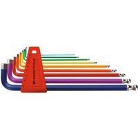 PB Swiss Tools Sechskant-Winkelschraubendreher-Satz, lang, pulverbeschichtet, 9-teilig von PB Swiss Tools
