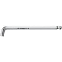 Pb Swiss Tools - Sechskant-Winkelschraubendreher, mit Kugelkopf und kurzem Schenkel, verchromt, 3 mm von PB SWISS TOOLS