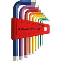 Swiss-tools - Winkelschraubendreher- Satz im Kunststoffhalter 9-teilig 1,5-10mm Rainbow pb Swiss Tools von SWISS-TOOLS