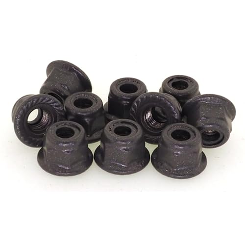 PB Schrauben® Sechskantmuttern selbstsichernd mit Flansch M4-50 Stk. I Pulverbeschichtete Mutter M4 Edelstahl - DIN 6926 I Rostfreie Muttern Coated in Germany – V2A – DB 703 (Eisenglimmer) von PB Schrauben