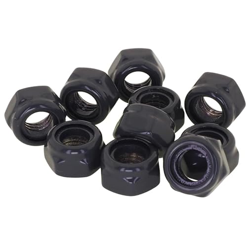 PB Schrauben® Selbstsichernde Muttern M3-10 Stk. I Pulverbeschichtete Sicherungsmuttern M3 Edelstahl – DIN 985 | Rostfreie Stoppmutter Coated in Germany – V2A I RAL 7016 (Anthrazit) von PB Schrauben