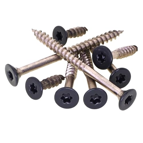 PB Schrauben® Spanplattenschrauben Edelstahl A2 Torx 3,0x20mm - 50 Stk. I Holzschrauben Torx TX mit Senkkopf - Rostfrei Coated in Germany I RAL 7016 (Anthrazit) von PB Schrauben