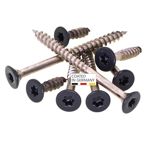 PB Schrauben® Spanplattenschrauben Edelstahl A2 Torx 3,0x35mm - 25 Stk. I Holzschrauben Torx TX mit Senkkopf - Rostfrei Coated in Germany I RAL 7016 (Anthrazit) von PB Schrauben