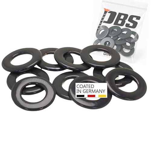 PB Schrauben® Unterlegscheiben M12-100Stk. I pulverbeschichtete Unterlegscheiben Edelstahl - DIN125 I rostfreie kleine Scheiben Made in Germany - V2A I Unterlegscheibe - RAL 7016 (Anthrazit) von PB Schrauben