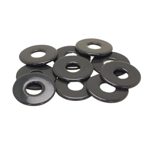 PB Schrauben Unterlegscheiben M3-10Stk. I pulverbeschichtete Unterlegscheiben Edelstahl - DIN9021 | rostfreie Karosseriescheiben Made in Germany - V2A I Unterlegscheibe - RAL 9005 (Schwarz Glanz) von PB Schrauben