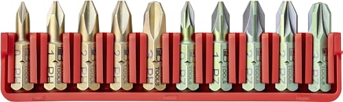 PB Swiss Tools BitBlock mit 10 Bits Kreuz Pozidriv PB C6.706 | 100% Swiss Made | Handlicher BitBlock mit PrecisionBits für Standard-Anwendungen in Industrie und Handwerk von PB Swiss Tools