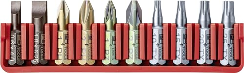 PB Swiss Tools BitBlock mit 10 Bits Kreuz Pozidriv Torx Schlitz PB C6.702 | 100% Swiss Made | Handlicher BitBlock mit PrecisionBits für Standard-Anwendungen in Industrie und Handwerk (PB C6.702 CN) von PB Swiss Tools