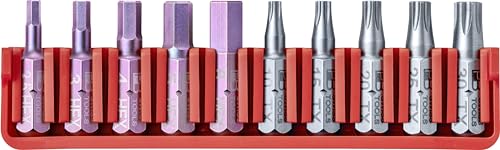 PB Swiss Tools BitBlock mit 10 Bits Torx Innensechskant PB C6.704 | 100% Swiss Made | Handlicher BitBlock mit PrecisionBits für Standard-Anwendungen in Industrie und Handwerk von PB Swiss Tools