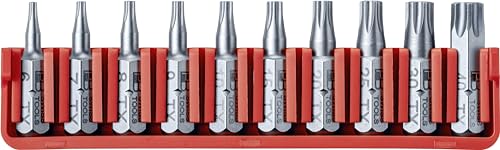 PB Swiss Tools BitBlock mit 10 Bits Torx PB C6.703 | 100% Swiss Made | Handlicher BitBlock mit PrecisionBits für Standard-Anwendungen in Industrie und Handwerk von PB Swiss Tools