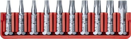 PB Swiss Tools BitBlock mit 10 Bits Torx mit Sicherungsstift PB C6.710 | 100% Swiss Made | Handlicher BitBlock mit PrecisionBits für Standard-Anwendungen in Industrie und Handwerk von PB Swiss Tools