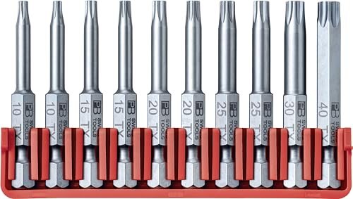 PB Swiss Tools BitBlock mit 10 langlebigen Torx Bits PB E6.705 | 100% Swiss Made | Handliches Bit Set für Standard-Anwendungen in Industrie und Handwerk von PB Swiss Tools