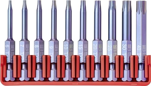 PB Swiss Tools BitBlock mit 10 langlebigen TorxPlus Bits PB E6.716 | 100% Swiss Made | Handliches Bit Set für Standard-Anwendungen in Industrie und Handwerk von PB Swiss Tools