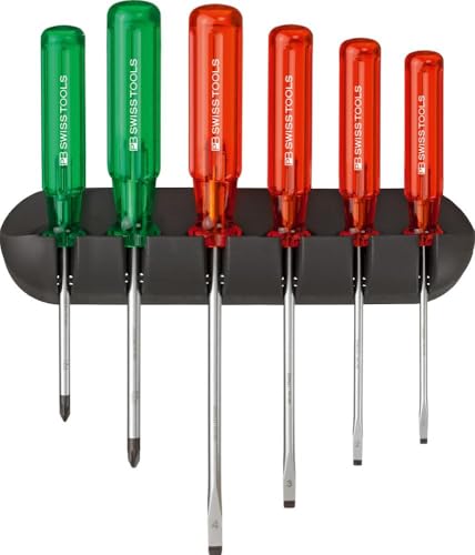 PB Swiss Tools Schraubendreher-Satz 6-teilig Schlitz PZ im Wandhalter Classic von PB Swiss Tools