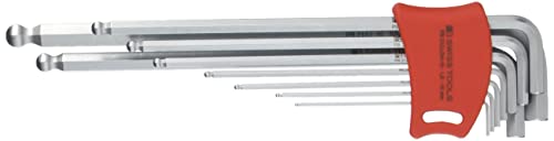 PB Swiss Tools Innensechskant Satz PB 212.LDH-10 | 100% Swiss Made | 9-teiliges Winkelschraubendreher Set 1,5-10 mm im Doppelhalter von PB Swiss Tools