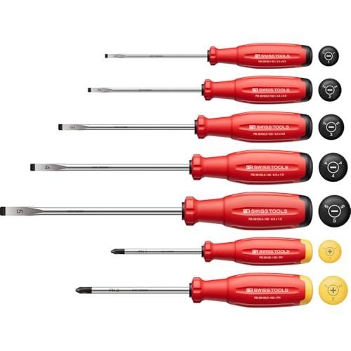 PB Swiss Tools Kreuzschlitz- und Schlitzschraubendreher-Set PB 38252.CBB | 100% Swiss Made | 7-teiliges SwissGrip Evo Schraubendreher-Set Größe PH1 PH2, flach 1-5 PB Swiss Tools Kreuzschlitz- und Schlitzschraubendreher-Set PB 38252.CBB | 100% Swiss Made | 7-teiliges SwissGrip Evo Schraubendreher-Set Größe PH1 PH2, flach 1-5 von PB Swiss Tools
