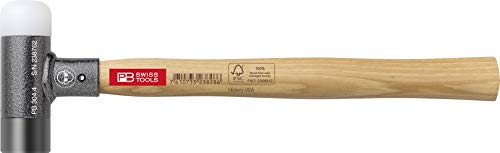PB Swiss Tools Kunststoffhammer PB 304 mit Stiel aus Hickory-Holz, Rückschlagfrei, 100% Swiss Made, Lebenslange Garantie, Größe 1 von PB Swiss Tools