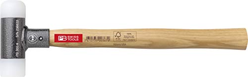 PB Swiss Tools Kunststoffhammer mit Stiel aus Hickory-Holz, Rückschlagfrei, 100% Swiss Made, Lebenslange Garantie, 1.47 Kg, Größe 7 von PB Swiss Tools