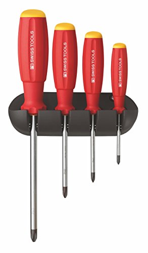 PB Swiss Tools Schraubendreher Set 4-teilig (Rot/Schwarz) von PB Swiss Tools