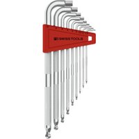PB Swiss Tools Sechskant-Winkelschraubendreher-Satz, lang, verchromt, 9-teilig von PB Swiss Tools