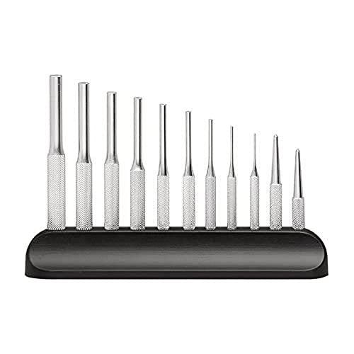 PB Swiss Tools Splintentreiber Set PB 715 | 100% Swiss Made | 11-teiliger gekordelter Splinttreiber Durchschlag Satz für sicheres Aus- oder Durchtreiben von Niete, Stift, Bolzen von PB Swiss Tools