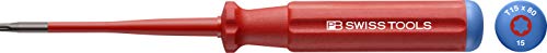 PB Swiss Tools TORX® Schraubendreher VDE Elektriker PB 5400 SL, T15, Isoliert bis 1.000 Volt, IEC/EN 60900, 100% Swiss Made, Unbegrenzte Garantie von PB Swiss Tools