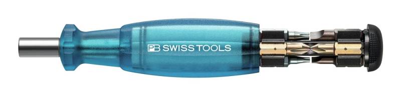 PB Swisstools Bit-Schraubendreher, (8 St), Magazin-Bithalter blau Schlitz, PH, TX von PB Swisstools