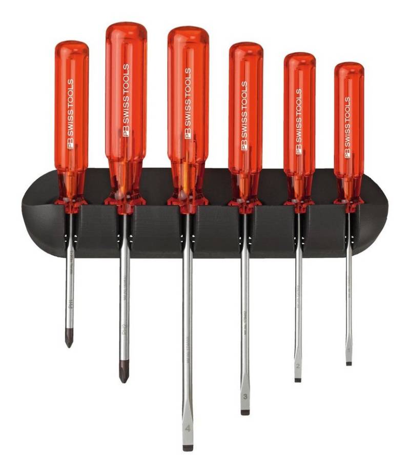 PB Swisstools Schraubendreher, (6 St), Satz Schlitz PH im Wandhalter Classic von PB Swisstools