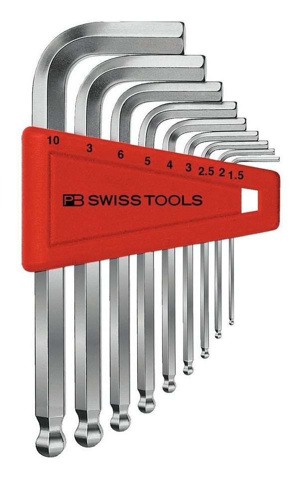 PB Swisstools Schraubendreher, (9 St), Winkelschraubendreher-Satz im Kunststoffhalter 1,5-10 mm Kugelkopf von PB Swisstools